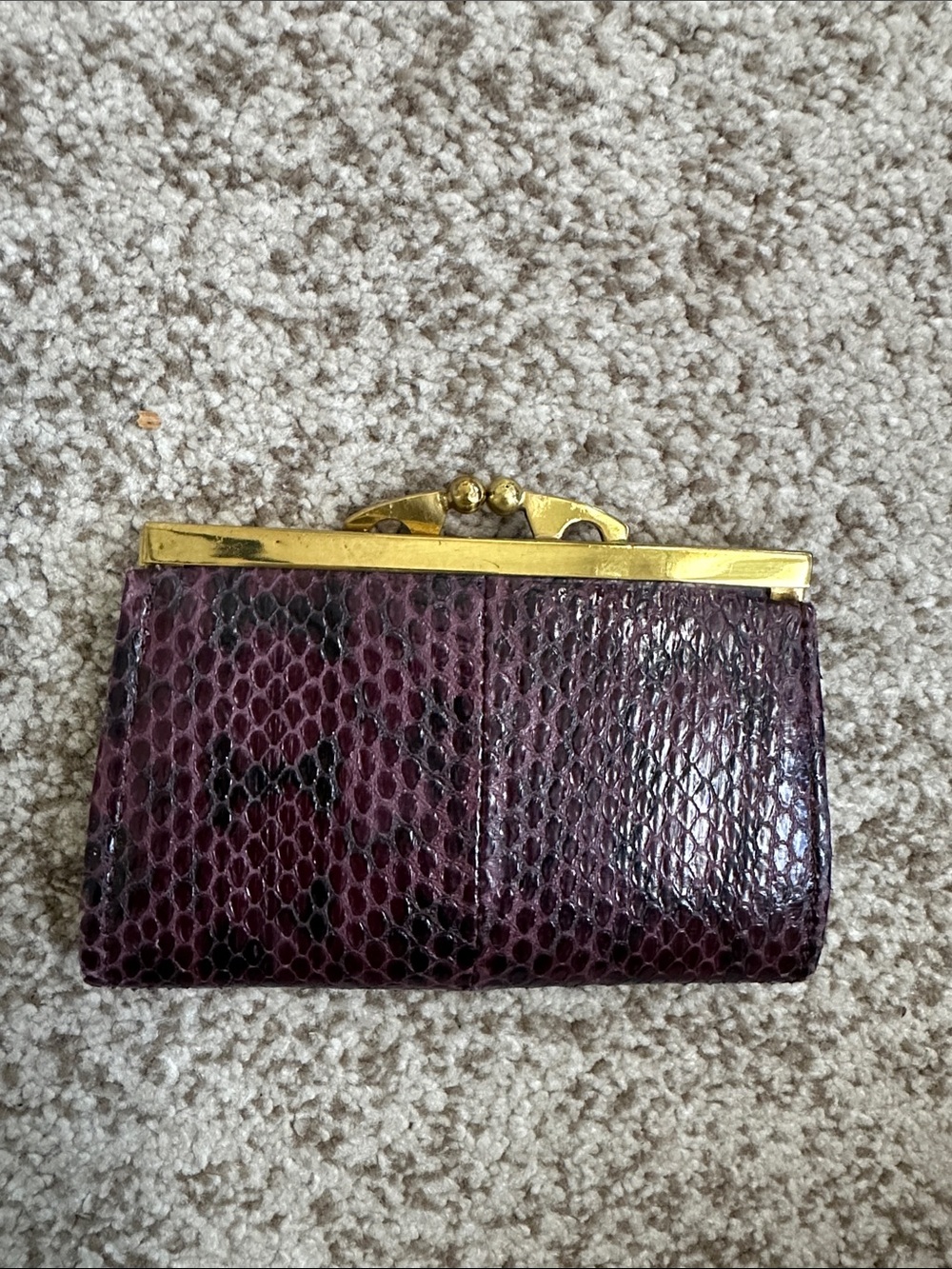 Crocodile VTG Wine Change Purse